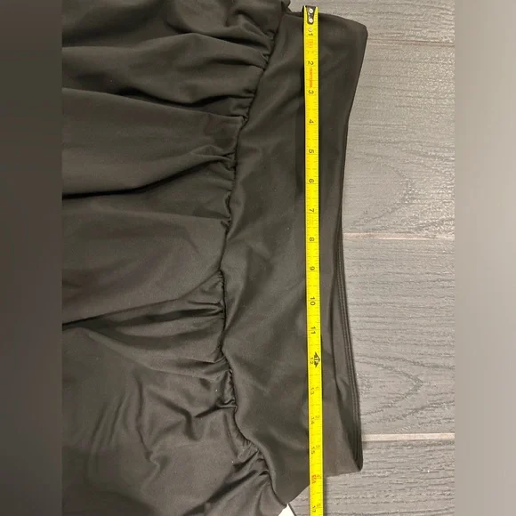 VITAL LIFE Black Bubble Mini Skirt with Ruched Details - Picture 4 of 8